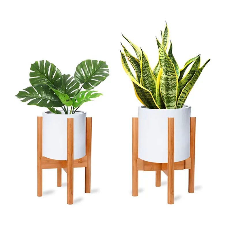 Venta al por mayor ajustable moderna nueva personalidad decorada madera soportes de plantas precios