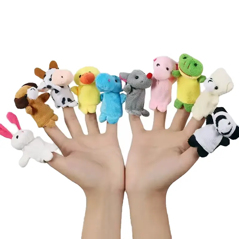 Karikaturen-Handpuppen gefüllte Tier-Plüsch-Spielzeug Fingerpuppen-Spielzeug Kinder-Geschichtenerzählen Frühbildung Trostpuppen