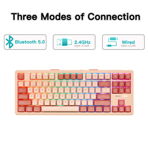 Mechanical <strong>Keyboard</strong> Wired/bt/2.4g Tri-Mode Wireless 87 <strong>Keys</strong> for Desktop and Laptop Multi <strong>Keys</strong> USB Type C for PC Tablet Phone - Product Image 2