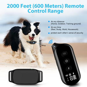 Kunststoff wasserdicht im Freien 600M Warnung Fernbedienung Ton Vibrieren USB wiederauf ladbar E Pet Anti <span class=keywords><strong>Bark</strong></span> <span class=keywords><strong>Dog</strong></span> Shock Trainings halsband - Product Image 3