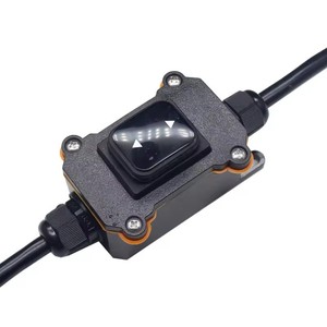 屋外インラインコードスイッチ25A125/250V防水インラインロッカースイッチ、ブラックライト2ポジションDPSTインライン電源スイッチ付き - Product Image 1