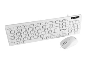 Wired White USB 104 Keys <strong>Computer</strong> <strong>Keyboard</strong> Stands Waterproof US Layout Compatible for Windows PC Laptop