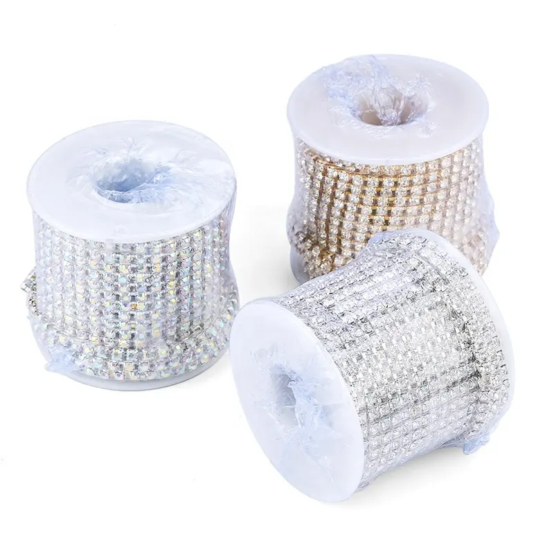 Corrente de garras de diamante para roupas e acessórios de sapato, strass 3mm pérola água, acessório DIY