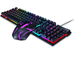 Juego de teclado y ratón para videojuegos, conjunto de teclado con cable y retroiluminación, impermeable, para juegos de ordenador - Product Image 3