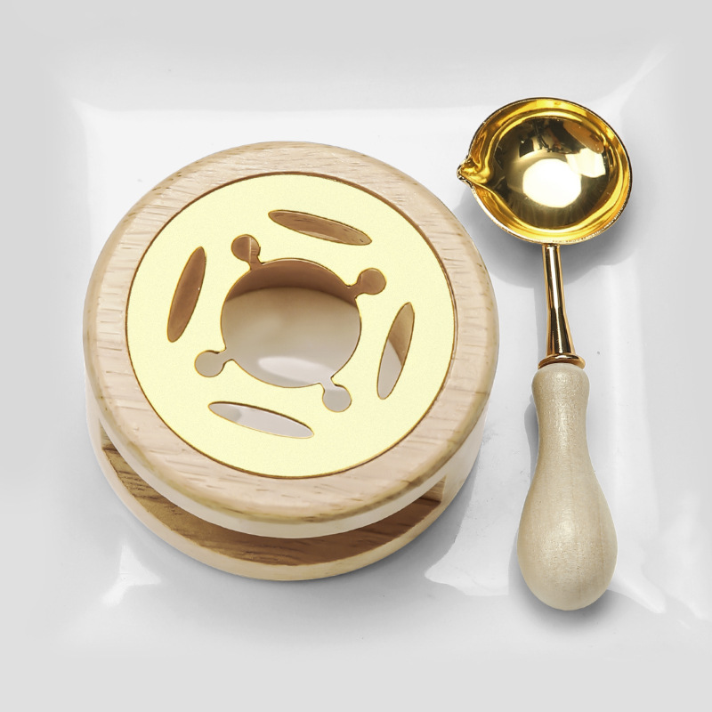 Natural wood two-piece set (wooden furnace spoon)