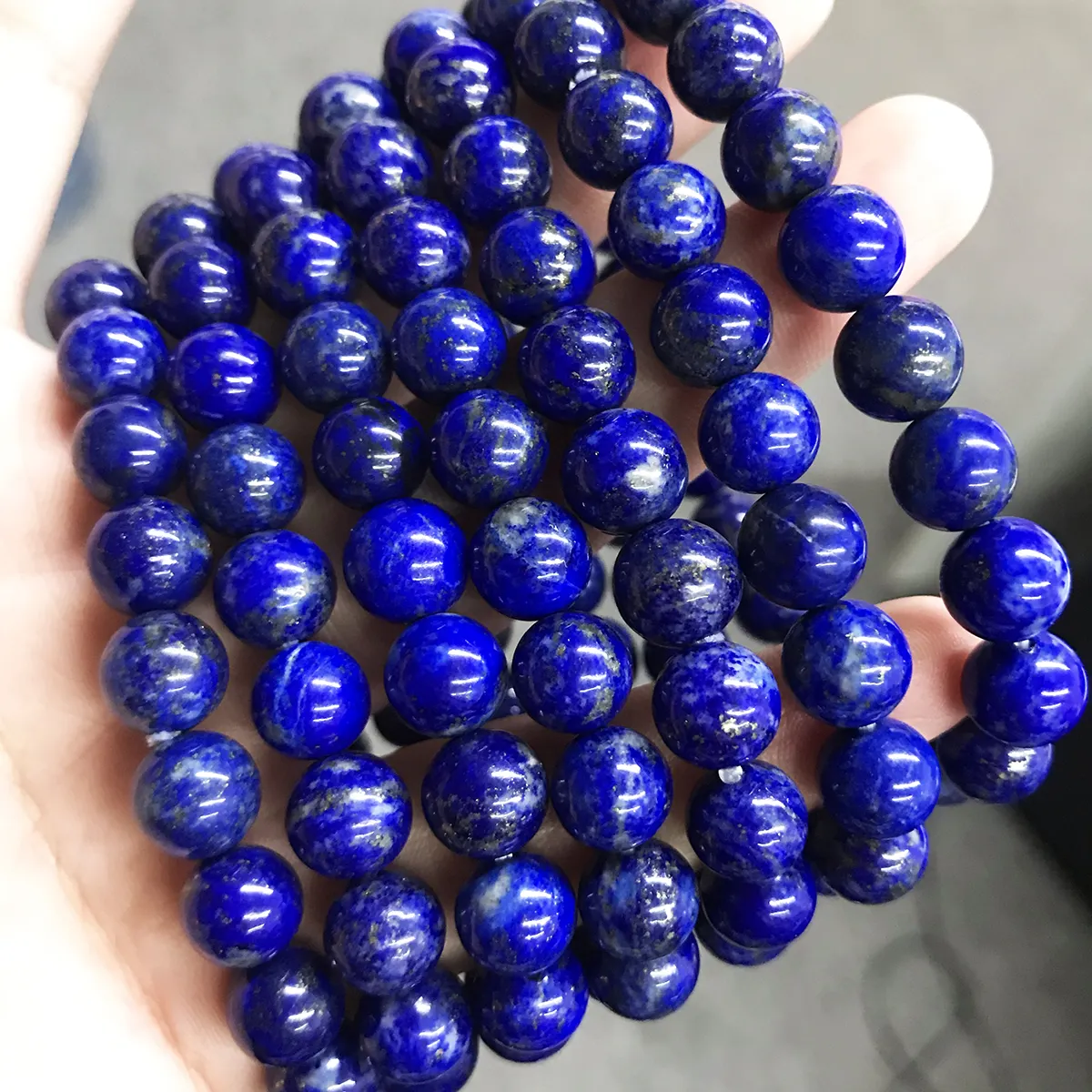 Chính Hãng Tự Nhiên Đá Quý Đá Bất Malachite Aquamarine Lapis Lazuli Đàn Hồi 6Mm 8Mm Vòng Đính Cườm Vòng Đeo Tay