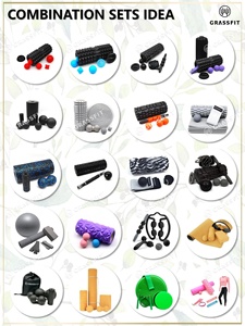 Rol otot Busa mini rumbai pijat Yoga fisioterapi pelepasan myofasikal rol otot hitam putih merah muda gym rumah - Product Image 5