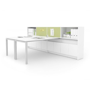 Mesa de trabajo moderna para ordenador, mueble de oficina, organizador de ordenador - Product Image 4