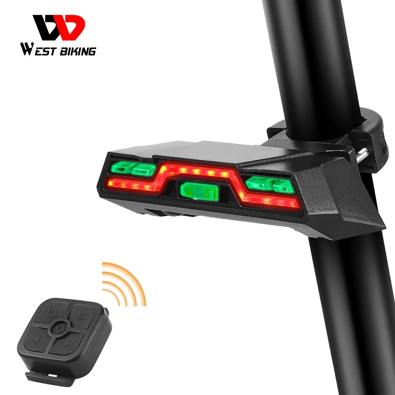 WEST Bersepeda Aman Bersepeda 6 Mode 40 Jam Waktu Sepeda Ekor Lampu Sepeda USB Rechargeable Kecerahan Tinggi LED Belakang Lampu Belakang