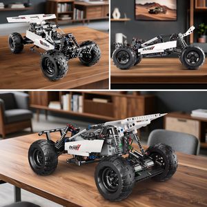 409 adet çöl yarış yapı kiti uzaktan kumanda Off-Buggy araba yarışçı araba oyuncak yapı taşları RC araba çocuklar için yaş 8 + - Product Image 6