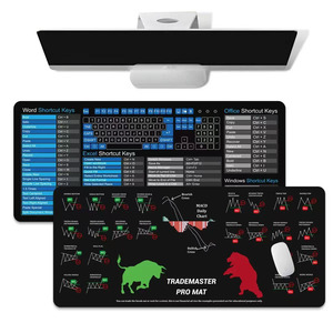 Genişletilmiş büyük oyun Mousepad kaymaz dikişli kenar Excel kısayol tuşları hile levha PC ofis elektronik levha klavye stok - Product Image 3