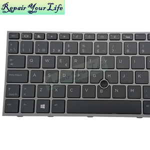 全新SP西班牙背光键盘，适用于惠普ZBOOK 15 G5 15 G6 17 G5 17 G6 L12765-071键盘，带银色框架和跟踪点 - Product Image 3