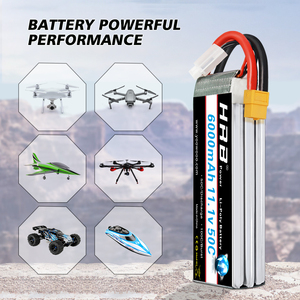 Hrb 6000mah 3s 11.1v 50c סוללה ליפו עבור מכונית מסוק RC סירת מנוע