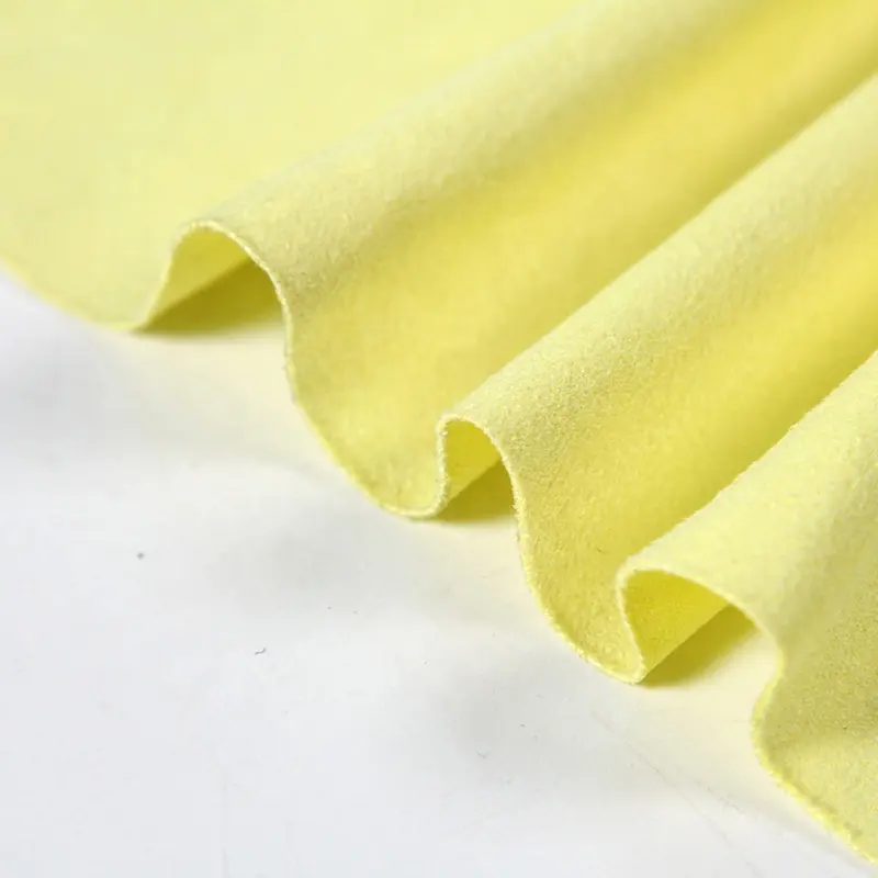 100% poliestere camoscio tessuto Stretch trama-maglia camoscio abbigliamento e cappelli tessuto similpelle tessuto di velluto