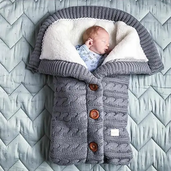 ベビーニューデザインクロスオーガニックコットンウォーム通気性スリープバッグ新生児ベビーカーアクセサリー寝袋