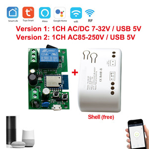 Commutatore astuto del modulo di temporizzatore del relè del pulsante di inching di ritardo della serratura di auto di tuya wifi per lavoro di 0V-230V 12V 24V con amazon alexa - Product Image 4