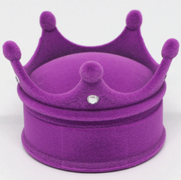 Púrpura corona caja 6.5x6.5x4.7cm