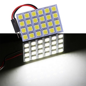 ไฟ LED สำหรับอ่านหนังสือไฟ12V สีขาวม่วงโคมไฟโดมหลังคา48SMD น้ำแข็งอุปกรณ์ตกแต่งรถยนต์ - Product Image 6