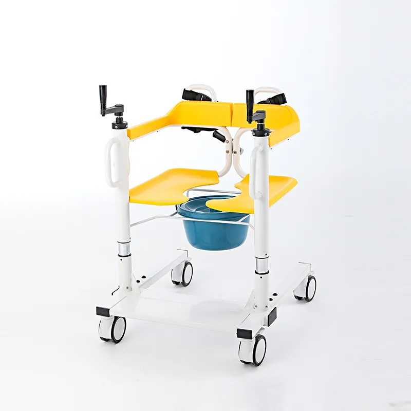 Verstellbare klappbare leichte tragbare medizinische Kommode Toilette bewegen Rollstuhl Patienten lift Transfers tuhl mit Rad