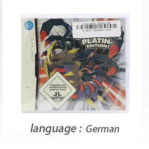 Pokemoned NOE UKV almanca İngilizce dil Platin Edition plastik Shell kılıf Nintendo DS 3DS 2DS oyunlar ve kartlar için - Product Image 3