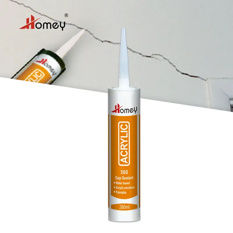 Homey Sealant Akrilik Silikon 150Ml, Penutup Silikon Api Gabungan Bahan Beton Gp Boss Ra