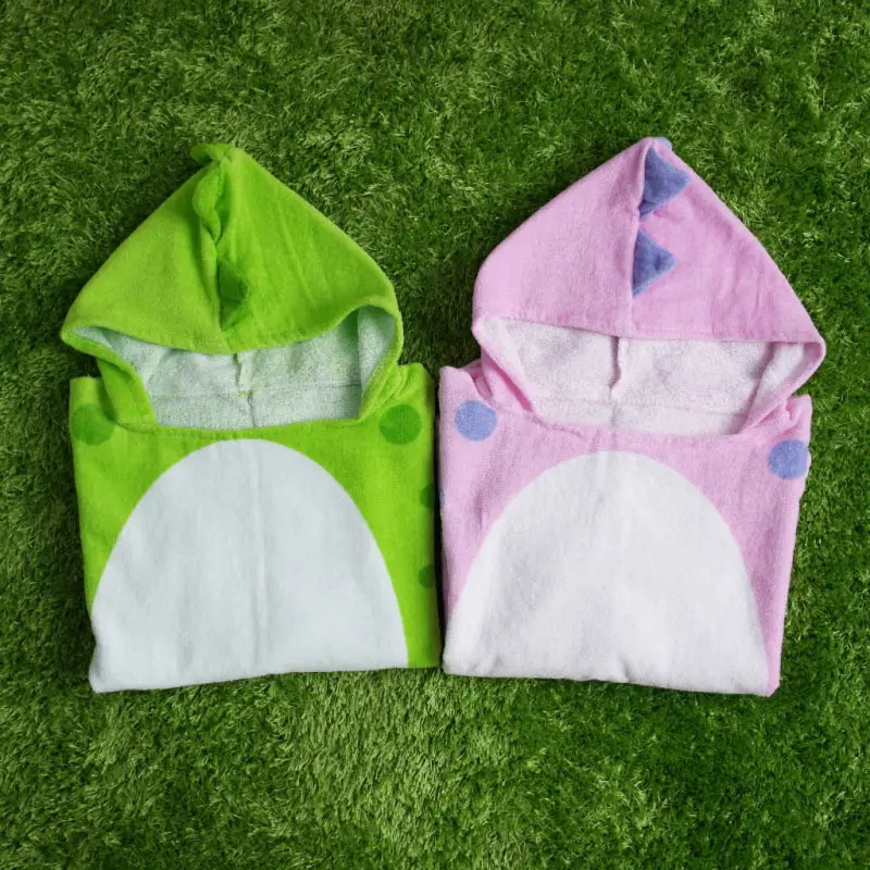 100% coton peignoir doux absorbant séchage rapide imprimé à capuche Poncho serviette natation enfants serviette de plage