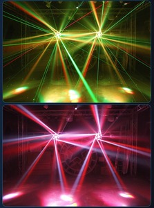 2025 nuevo Xinyang 6-Arm Bee Eyes LED fuente de luz láser rojo verde efecto de haz estroboscópico girar remoto para luces de proyección DE DJ - Product Image 6