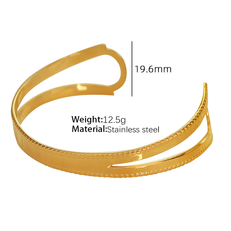 Pulsera de apertura ajustable de oro SZ33