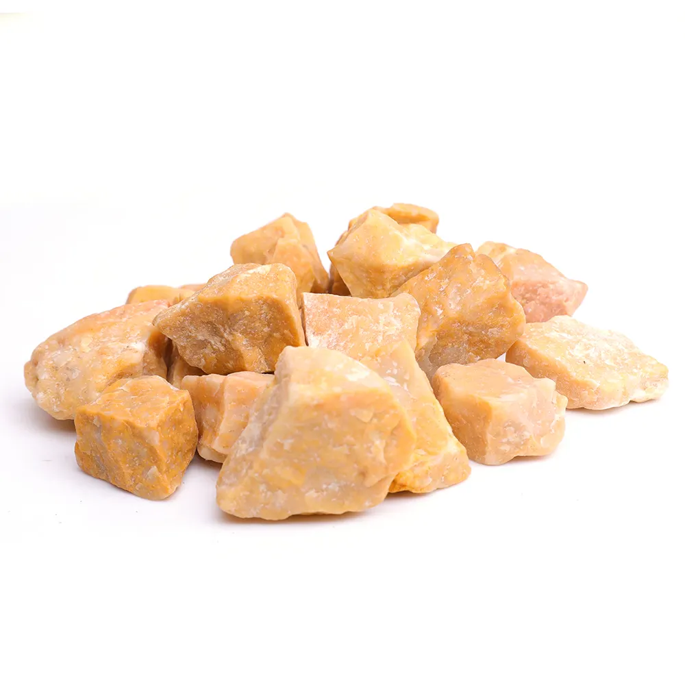 Grosir Batu Kasar Batu Mulia Mentah Batu Chakra Kristal Penyembuhan Tidak Teratur Batu Alam Aventurin Kuning