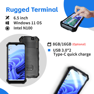 Ordenador móvil portátil Windows 11 de 6,5 pulgadas con escaneo de código de barras 2D Puerto USB 3,0 Carga tipo C PDA resistente Windows 11 Pro OS - Product Image 3