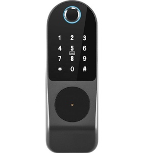 Gis Control móvil Teclado eléctrico Cerrojo inteligente Cerradura de puerta Código digital Tarjeta Rf Cerradura de huella digital Cerradura inteligente Aplicación Tuya