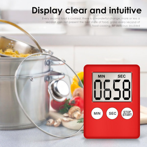 ABS magnetico LCD digitale da cucina conto alla rovescia allarme con supporto Timer da cucina bianco pratico Timer da cucina sveglia - Product Image 4