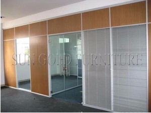 Relocatable <strong>Modular</strong> Aluminum <strong>Partition</strong> Wall <strong>System</strong> with Built-in Doors for Office - Product Image 6