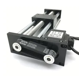 Synchronous Pulley Linear <strong>Rail</strong> <strong>Kit</strong> Sliding Table Module <strong>Slide</strong> Stage 50-400mm Stroke 1.2-3Nm Side NEMA 23 Stepper Motor Driver - Product Image 3