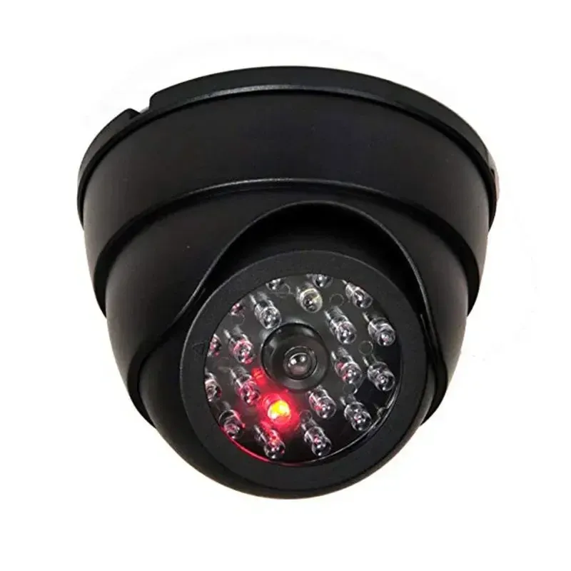 Câmera de segurança com luz LED vermelha piscante para exterior e interior CCTV CCTV CCTV câmera de simulação LED IR falsa