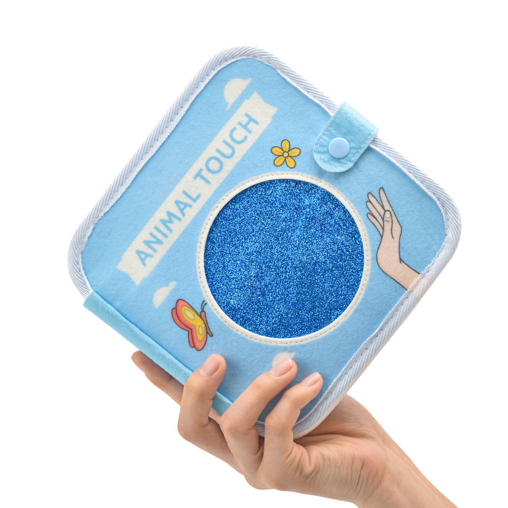 Libro Sensorial de Animales con Textura Realista (Azul)