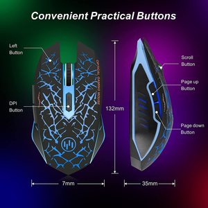 All'ingrosso accessori per Computer RGB respirazione LED ottico senza fili magia Mouse da gioco personalizzato per uso aziendale e di gioco - Product Image 4