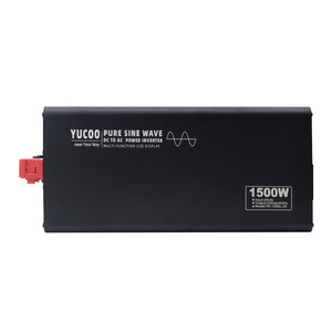 YUCOO 1500W 12V entrada 220V salida hogar potencia invertida inversor de onda sinusoidal pura con CE ROHS - Product Image 1