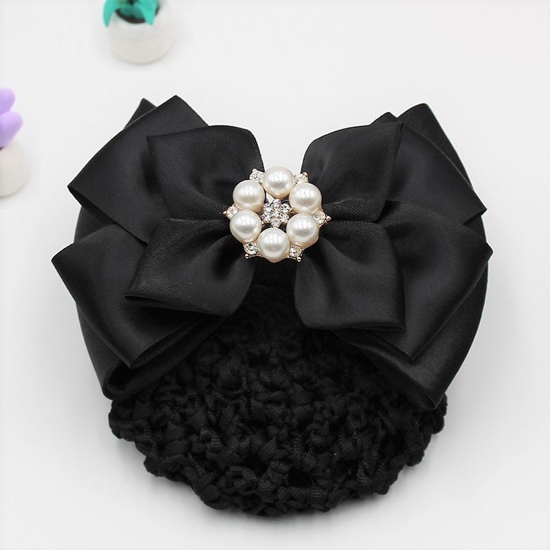 Six-pearl four-corner cross black jf