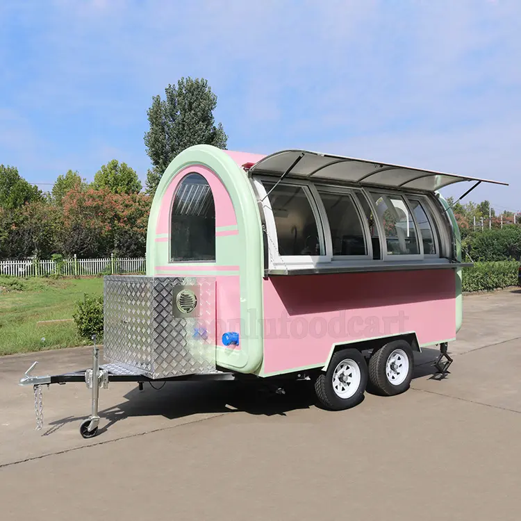 Carro de comida con conos de nieve, personalizado, para el mercado de Europa