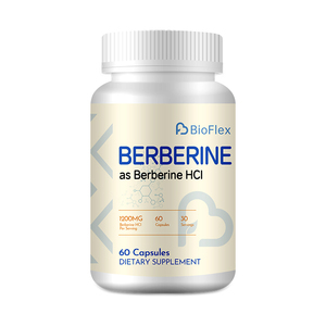 Oem ODM nhãn hiệu riêng 1200mg berberine HCI Viên nang bổ sung cho lượng đường trong máu hỗ trợ <span class=keywords><strong>Cholesterol</strong></span> & sức khỏe tim 60 đếm - Product Image 1
