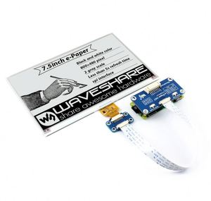 Waves hare 7,5 Zoll E-Ink E-Paper Display HAT für Raspberry Pi 800*480 Auflösung mit Embedded Controller - Product Image 1