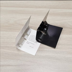 Pabrik sampel parfum botol cetak Logo 1.5ml 2ml 3ml 5ml Mini hitam putih transparan pompa kaca penyemprot botol sampel pengujian - Product Image 5