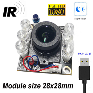 850nm IRCUT 1080P Mini usb modulo telecamera IRCUT IR visione notturna a infrarossi CMOS Board camera per Android Linux finestre dimensioni 28x28mm - Product Image 3