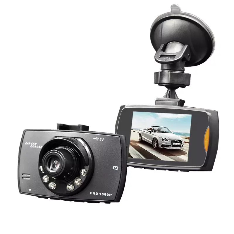 Câmera de carro lcd 2.4 "g30, dvr, full hd, 1080p, vídeo filmadora com visão noturna, gravação em loop, sensor-g