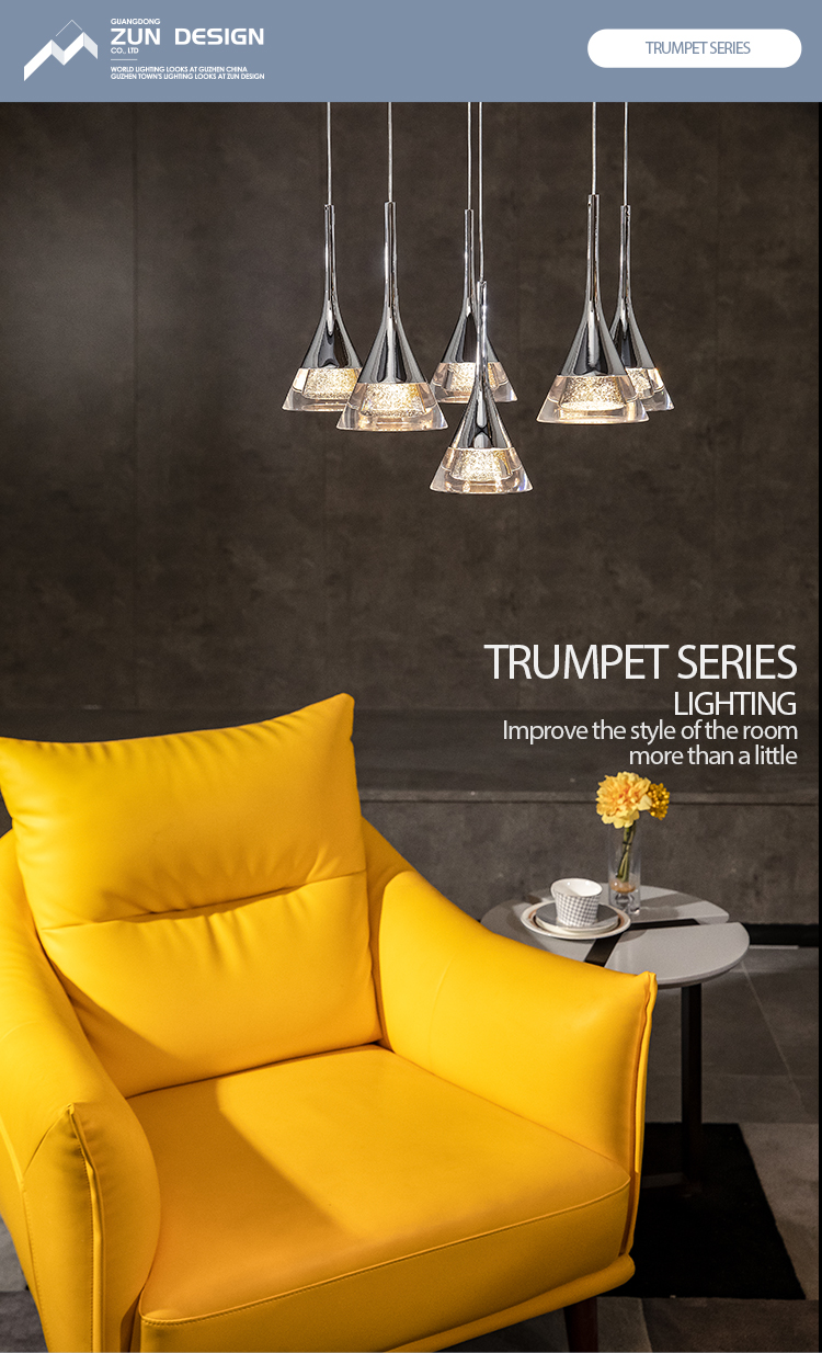 Zun Design Factory Price luxury decorative pendant lighting modern nordic design crystal indoor Kitchen led pendant lights