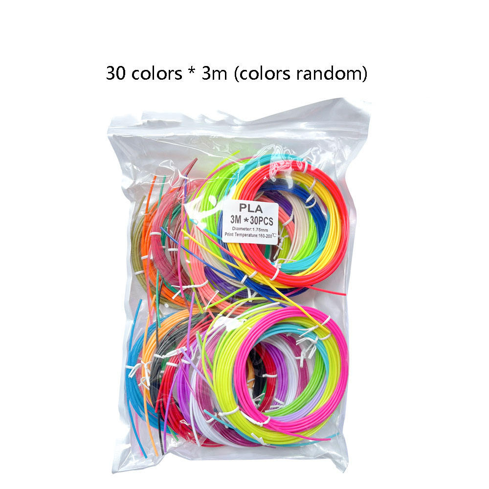 PLA 3m * 30 couleurs, 90m au total