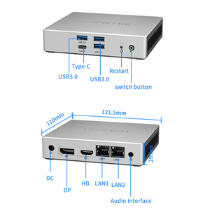 OEM/ODM Windows 11 Mini PC WiFi 5 Intel N100 Quad-Core Triple Display Fanless Office Gaming Computer Tiny Mini Computer - Product Image 1