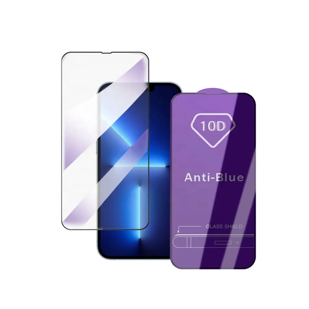 HD AG protettori vetro temperato Anti-blu Ray Matte Film 10D Anti Blue Light Blocking Screen Protector Phone per Iphone 12 13 14