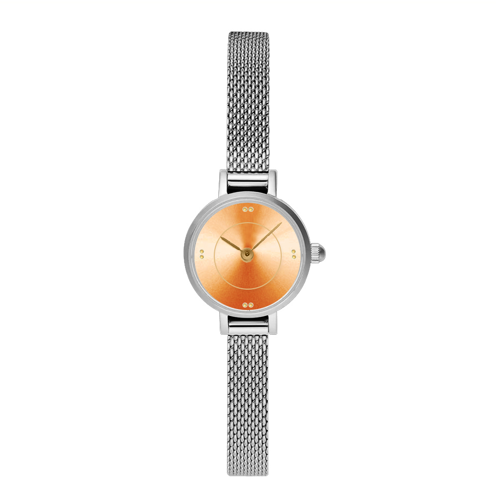 petite montre simple visage orange